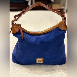 Dooney & Bourke Royal Blue and Tan Hobo Bag